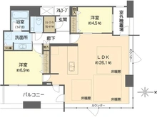 【大阪府/大阪市北区大淀南】ローレルタワーサンクタス梅田 間取り図