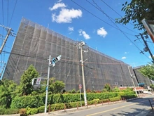 【大阪府/大阪市西淀川区歌島】プラザ歌島 壱号棟 外観：修繕工事実施中