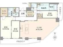 【大阪府/大阪市西区新町】大阪ひびきの街ザ・サンクタスタワー 間取り図
