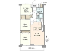 【大阪府/大阪市浪速区桜川】桜川グリーンコーポラス 間取り図