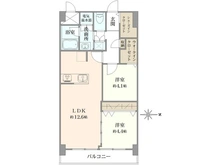【大阪府/大阪市中央区東高麗橋】ユニ高麗橋 間取り図