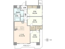 【大阪府/大阪市中央区鎗屋町】メロディーハイム内本町 間取り図