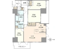 【大阪府/大阪市西区新町】ジオタワー新町 間取り図
