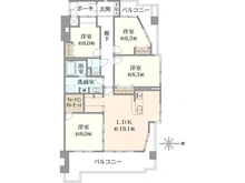 【大阪府/大阪市都島区中野町】桜宮リバーシティ・コープ 21 間取り図