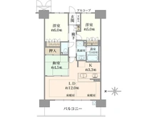 【大阪府/大阪市中央区森ノ宮中央】ファインシティ大阪城公園 間取り図