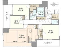 【大阪府/大阪市北区曾根崎】梅田ガーデンレジデンス　32階 間取り図
