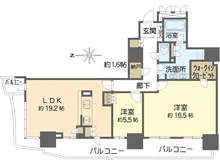 【大阪府/大阪市中央区久太郎町】ローレルタワー堺筋本町 間取り図