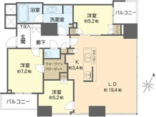 【大阪府/大阪市福島区福島】クレヴィアタワー中之島 間取り図