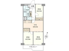 【東京都/大田区南六郷】ベルエア多摩川 間取り図