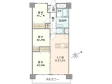 【東京都/大田区多摩川】多摩川芙蓉ハイツ 4号棟 間取り図