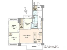 【東京都/大田区矢口】シャリエ武蔵新田 間取り図