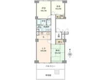 【東京都/大田区本羽田】レック東多摩川スカイハイツ3号館 間取り図