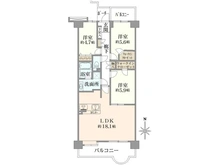 【東京都/大田区矢口】東急ドエルアルス多摩川 間取り図