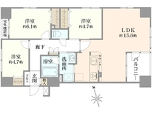 【東京都/大田区西蒲田】クリオ蒲田壱番館 間取り図