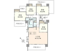【東京都/大田区本羽田】グランイーグル多摩川緑地V 間取り図