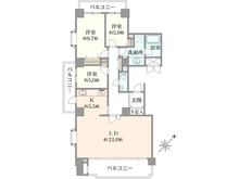 【東京都/大田区下丸子】パークハウス多摩川南五番館 間取り図