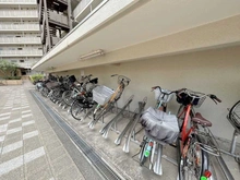 【東京都/大田区多摩川】多摩川芙蓉ハイツ2号棟 駐輪場