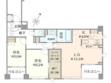 【東京都/大田区下丸子】リベール多摩川 間取り図