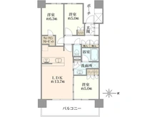 【東京都/葛飾区新宿】シティタワー金町タワー棟 間取り図