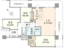 【東京都/葛飾区東新小岩】パークタワー東京イースト 間取り図