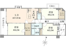 【東京都/葛飾区四つ木】ダイアパレスグランデージ四ツ木 間取り図