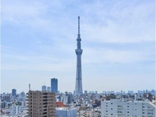 【東京都/墨田区堤通】サングランデ桜橋 眺望：屋上テラスからの眺望
ズームあり