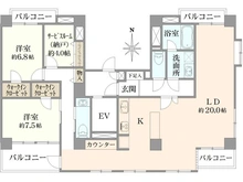 【東京都/墨田区江東橋】シティポート錦糸町II 間取り図