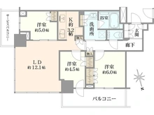 【東京都/江戸川区南小岩】プラウドタワー小岩フロント 間取り図