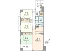 【東京都/府中市是政】ルネファンタグラーレ府中是政　 間取り図