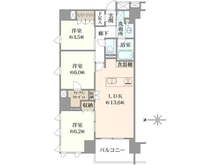 【東京都/八王子市旭町】クリオレジダンス八王子ザ・マークス 間取り図