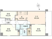 【東京都/府中市白糸台】府中武蔵野台グランドハイツ 間取り図