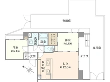 【東京都/府中市住吉町】ライオンズマンション中河原 間取り図