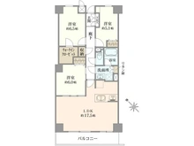 【東京都/多摩市関戸】ザ・スクエアA号棟 間取り図
