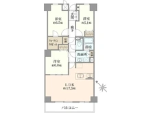 【東京都/多摩市関戸】ザ・スクエアA号棟 間取り図
