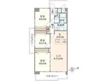【東京都/府中市押立町】コープ野村府中武蔵野台3号棟 間取り図