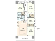 【東京都/多摩市連光寺】ライオンズ聖蹟桜ヶ丘パシーナ 間取り図