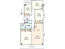 【東京都/八王子市南大沢】多摩ニュータウングリーンコープ南大沢団地1号棟 間取り図