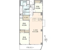 【神奈川県/川崎市多摩区堰】メゾンドール多摩川 間取り図