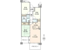 【東京都/府中市小柳町】府中武蔵野台ダイヤモンドマンション 間取り図
