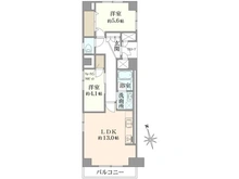 【東京都/府中市宮町】デュオ府中 間取り図