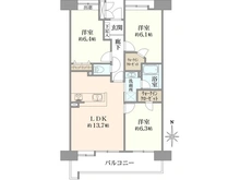 【東京都/府中市晴見町】府中グリーンハイツ3号棟 間取り図