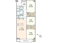 【東京都/狛江市東野川】狛江ハイタウン2号棟 間取り図
