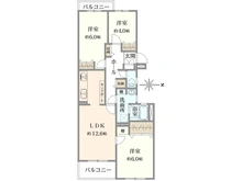 【東京都/東大和市桜が丘】グリーンコープ玉川上水 6号棟 間取り図