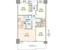 【東京都/府中市幸町】ヴェラクシスガーデン府中 間取り図