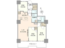 【東京都/多摩市関戸】ブリリアタワー聖蹟桜ヶ丘ブルーミングレジデンス 間取り図