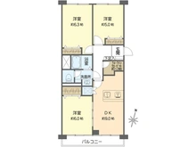 【神奈川県/横浜市戸塚区俣野町】県ドリームハイツ 17号棟 間取り図