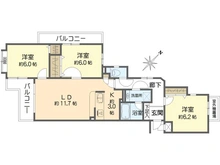 【神奈川県/横浜市戸塚区汲沢町】戸塚西パークホームズ 四番館 間取り図