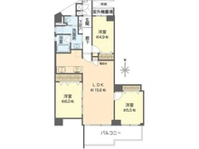 【神奈川県/横浜市戸塚区戸塚町】ベルシャトウ戸塚 弐番館 間取り図
