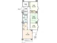 【神奈川県/藤沢市白旗】ダイアパレス藤沢 間取り図