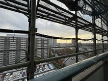 【神奈川県/横浜市戸塚区品濃町】ニューシティ東戸塚クレール丘の街 4号棟 眺望：南側バルコニー　大規模修繕中